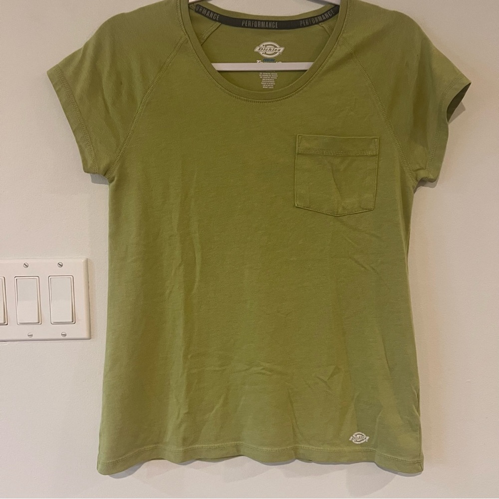 Dickies Performance Cooling Temp iQ Shirt Lime Green Short Sleeve Women’s Small